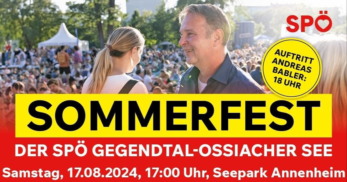 Sommerfest der SP&Ouml; Gegendtal-Ossiacher See